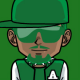 the man in green
